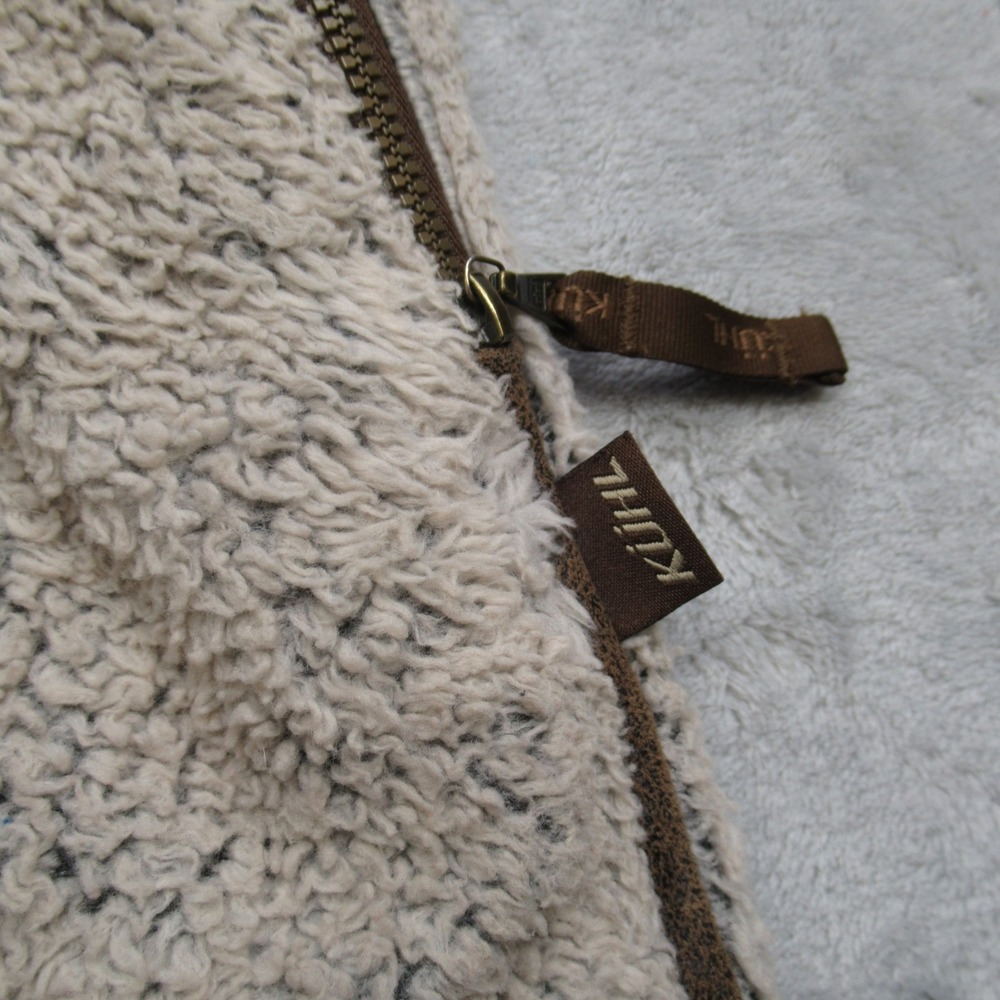Kuhl Vest Women Small Brown Pockets Sherpa Shealing Flight Hooded Full Zip - Picture 8 of 14